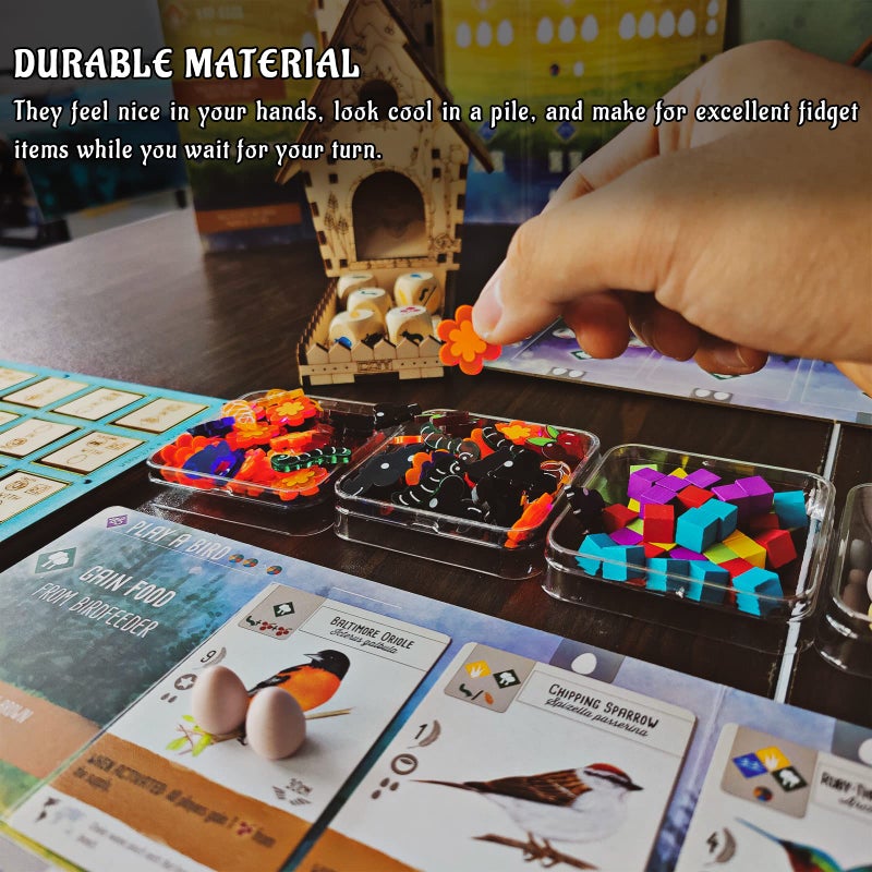 CZYY Wingspan Food Resource Tokens Included Nectar Set of 174 Acrylic Laser Cut Upgraded for Wingspan Board Game - Image 4